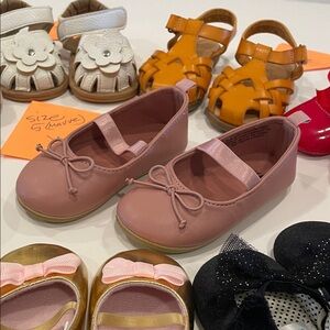 Girls shoes ranging from 0-3 mos thru size 6. Must be sold as a group.